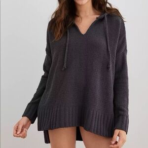 AERIE Oversized Chenille Knit Hoodie - Size Medium